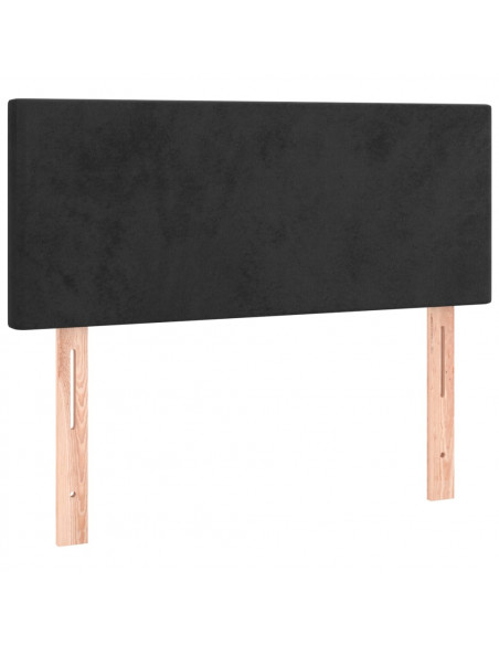 Giroletto a Molle con Materasso Nero 100x200 cm in Velluto