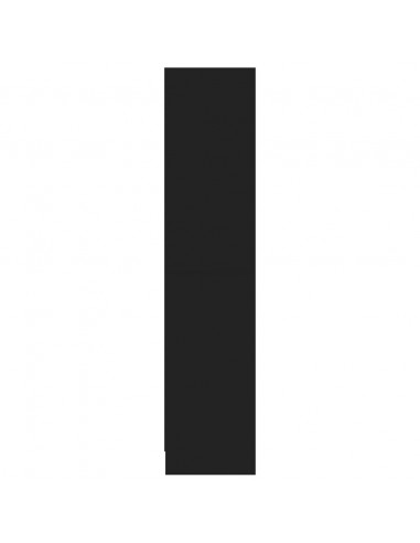 Libreria a 3 Ripiani Nera 60x24x109 cm in Legno Multistrato