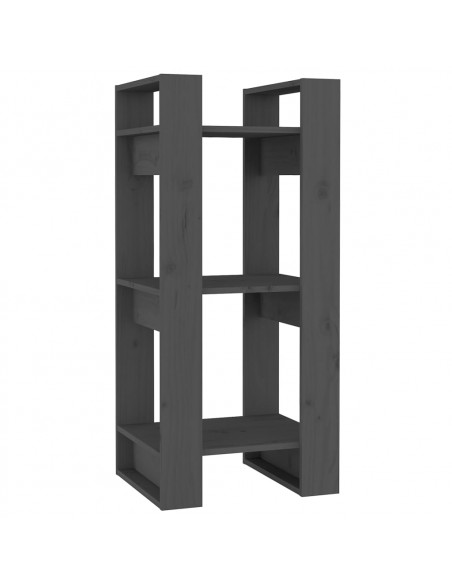 Libreria/Divisorio Grigio 41x35x91 cm in Legno Massello di Pino