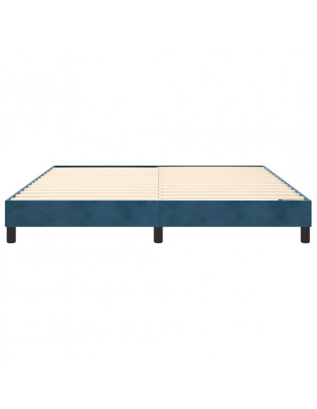 Giroletto a Molle Blu Scuro 180x200 cm in Velluto