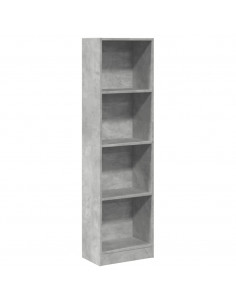 Libreria Grigio Cemento 40x24x143 cm in Truciolato 2