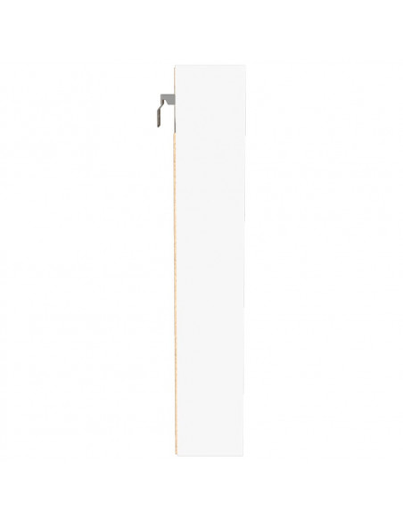 Armadietto con Vetrina Bianco 100x8,5x50 cm Legno Multistrato