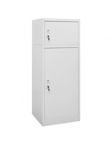Armadietto per Sella Grigio Chiaro 53x53x140 cm in Acciaio