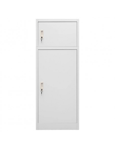 Armadietto per Sella Grigio Chiaro 53x53x140 cm in Acciaio