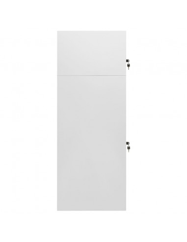 Armadietto per Sella Grigio Chiaro 53x53x140 cm in Acciaio