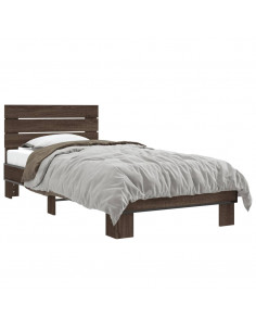 Giroletto Rovere Marrone 100x200 cm Legno Multistrato e Metallo 2