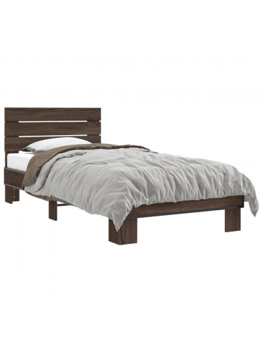 Giroletto Rovere Marrone 100x200 cm Legno Multistrato e Metallo