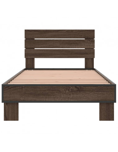 Giroletto Rovere Marrone 100x200 cm Legno Multistrato e Metallo