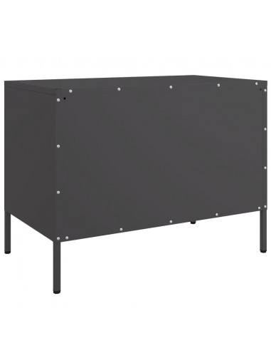 Mobili TV 2pz Neri 68x39x50,5 cm in Acciaio