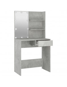 Toeletta con LED Grigio Cemento 74,5x40x141 cm 2