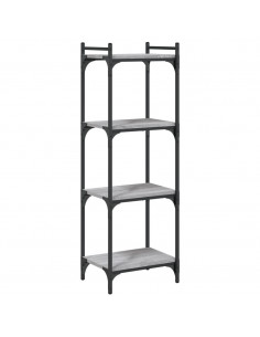 Libreria 4 Ripiani Grigio Sonoma 40x30x120cm Legno Multistrato 2