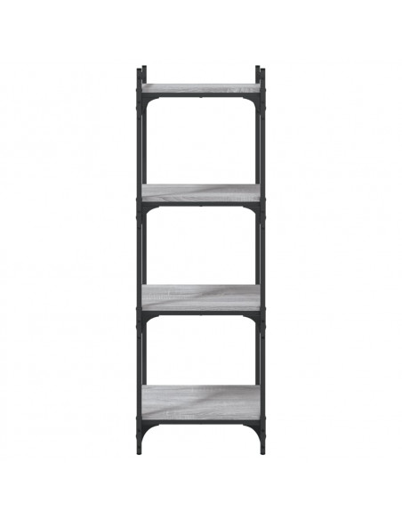 Libreria 4 Ripiani Grigio Sonoma 40x30x120cm Legno Multistrato