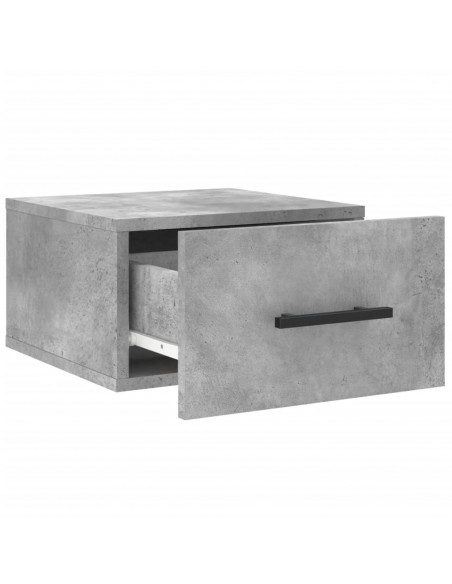 Comodini a Muro 2 pz Grigio Cemento 35x35x20 cm