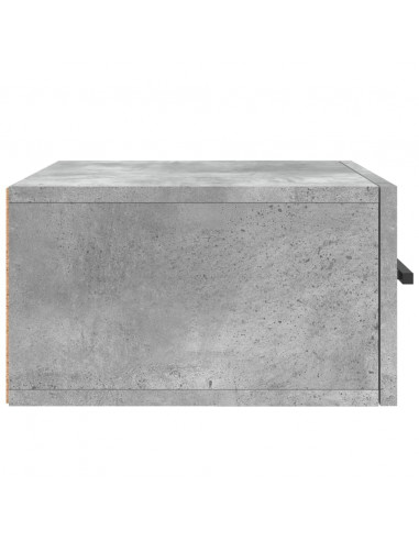 Comodini a Muro 2 pz Grigio Cemento 35x35x20 cm