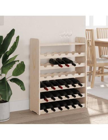 Portavini Pannello Superiore 67,5x25x87 cm Legno Massello Pino