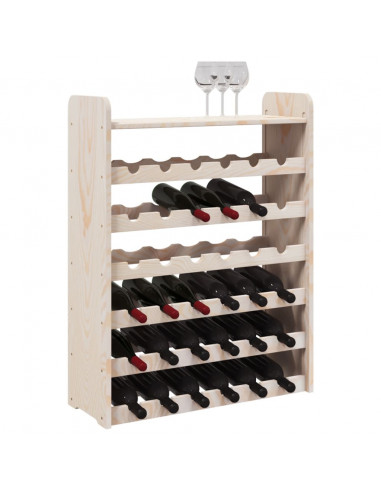 Portavini Pannello Superiore 67,5x25x87 cm Legno Massello Pino