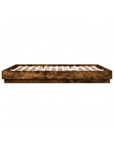 Giroletto con Luci LED Rovere Fumo 200x200 cm 2