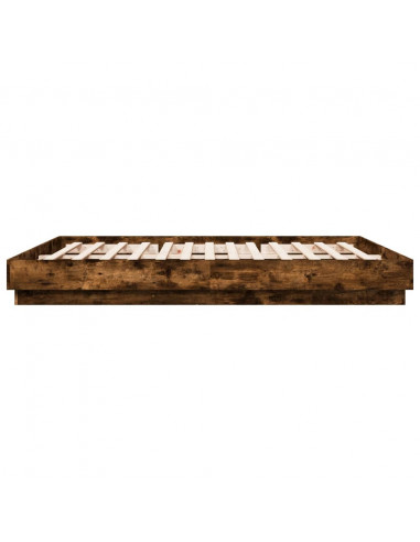 Giroletto con Luci LED Rovere Fumo 200x200 cm