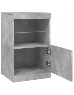 Credenza con Luci LED Grigio Cemento 41x37x67 cm 2