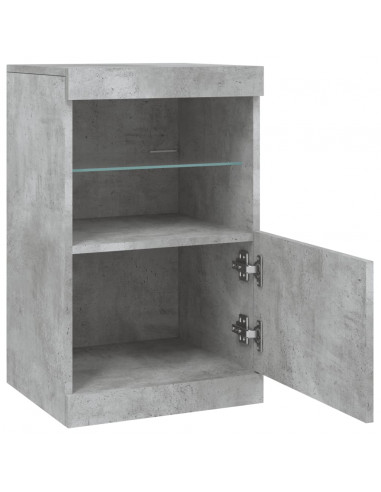 Credenza con Luci LED Grigio Cemento 41x37x67 cm