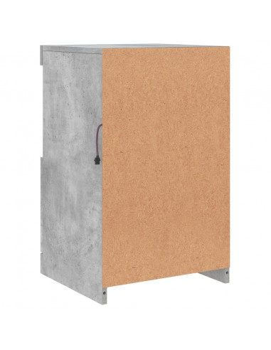 Credenza con Luci LED Grigio Cemento 41x37x67 cm