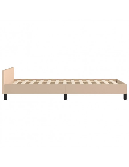 Giroletto con Testiera Cappuccino 90x200 cm in Similpelle