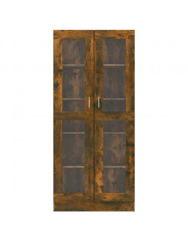 Mobile Vetrina Rovere Fumo 82,5x30,5x185,5 cm Legno Multistrato