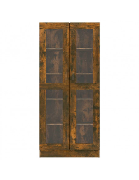 Mobile Vetrina Rovere Fumo 82,5x30,5x185,5 cm Legno Multistrato