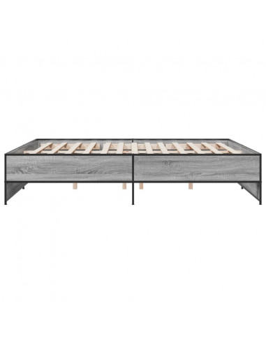 Giroletto Grigio Sonoma 180x200 cm in Legno Multistrato Metallo