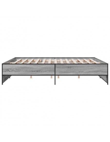 Giroletto Grigio Sonoma 180x200 cm in Legno Multistrato Metallo