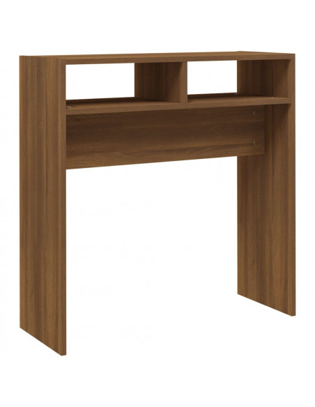 Tavolino Consolle Rovere Marrone 78x30x80 cm Legno Multistrato