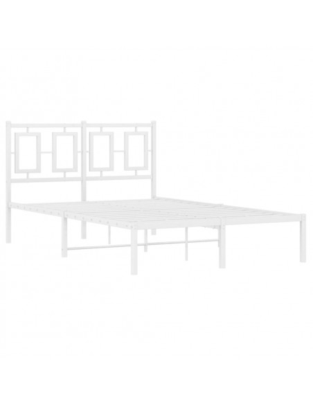 Giroletto con Testiera Metallo Bianco 120x190 cm