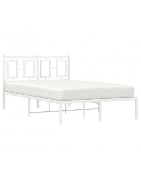 Giroletto con Testiera Metallo Bianco 120x190 cm