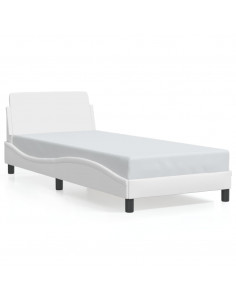 Giroletto con Testiera Bianco 90x200 cm in Similpelle 2