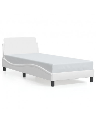 Giroletto con Testiera Bianco 90x200 cm in Similpelle