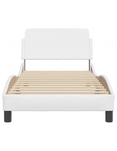 Giroletto con Testiera Bianco 90x200 cm in Similpelle