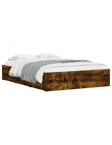 Giroletto con Cassetti Rovere Fumo 120x200 cm Legno Multistrato