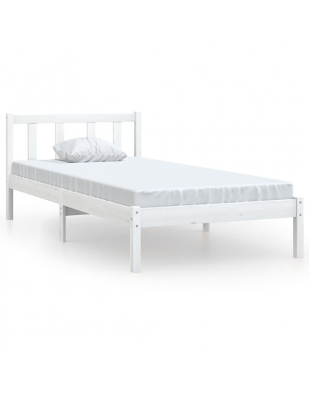 Giroletto in Legno Massello Bianco 75x190 cm Small Single