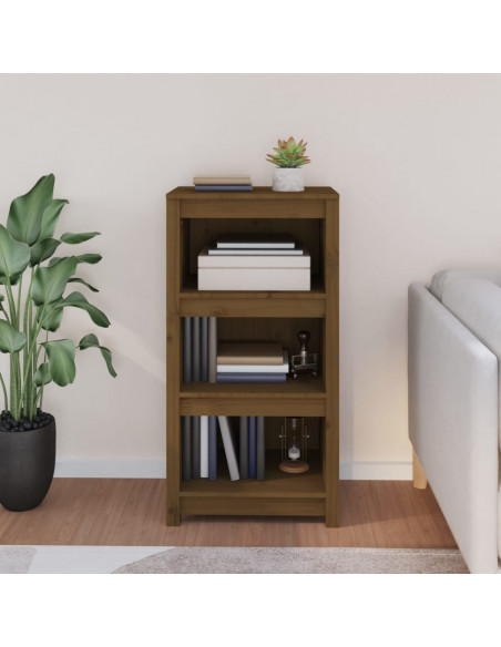 Libreria Marrone Miele 50x35x97 cm in Legno Massello di Pino