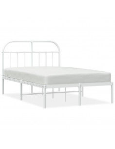 Giroletto con Testiera Metallo Bianco 120x190 cm 2