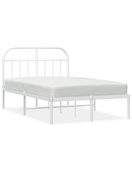 Giroletto con Testiera Metallo Bianco 120x190 cm