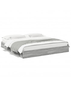 Giroletto Cassetti Grigio Sonoma 200x200 cm Legno Multistrato 2