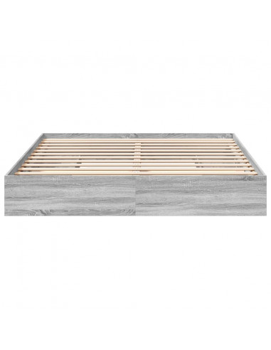 Giroletto Cassetti Grigio Sonoma 200x200 cm Legno Multistrato