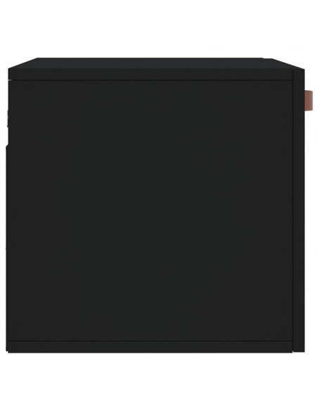 Mobile a Parete Nero 60x36,5x35 cm in Legno Multistrato