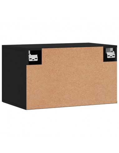 Mobile a Parete Nero 60x36,5x35 cm in Legno Multistrato