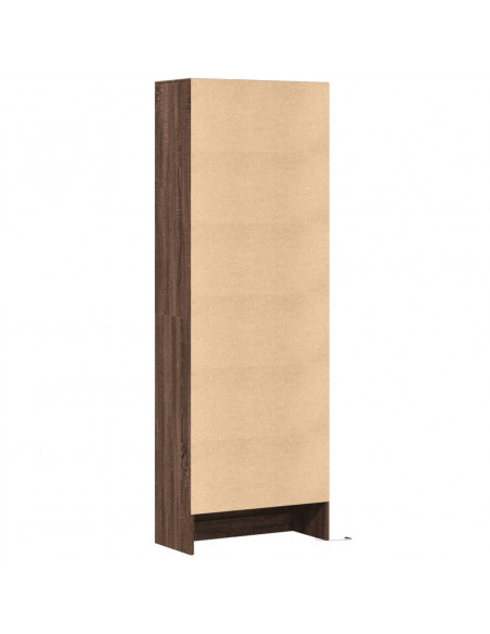 Credenza con LED Rovere Marrone 69x32,5x200 cm in Truciolato