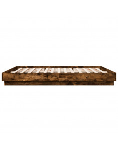 Giroletto con Luci LED Rovere Fumo 180x200 cm 2