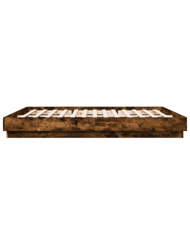 Giroletto con Luci LED Rovere Fumo 180x200 cm