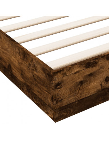 Giroletto con Luci LED Rovere Fumo 180x200 cm