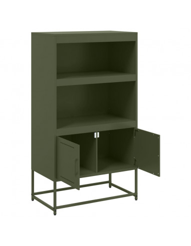 Credenza Verde Oliva 68,5x38,5x123,5 cm in Acciaio